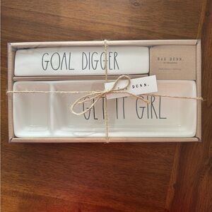 Rae Dunn Desk Plaque + Desk Tray NIB